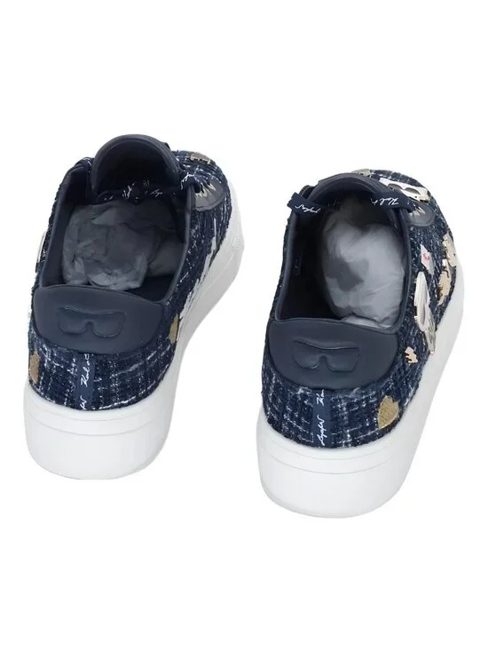 Karl Lagerfeld Paris Cate Ikonic Sneakers Navy - US 7.5M EU 38 - Picture 3 of 6